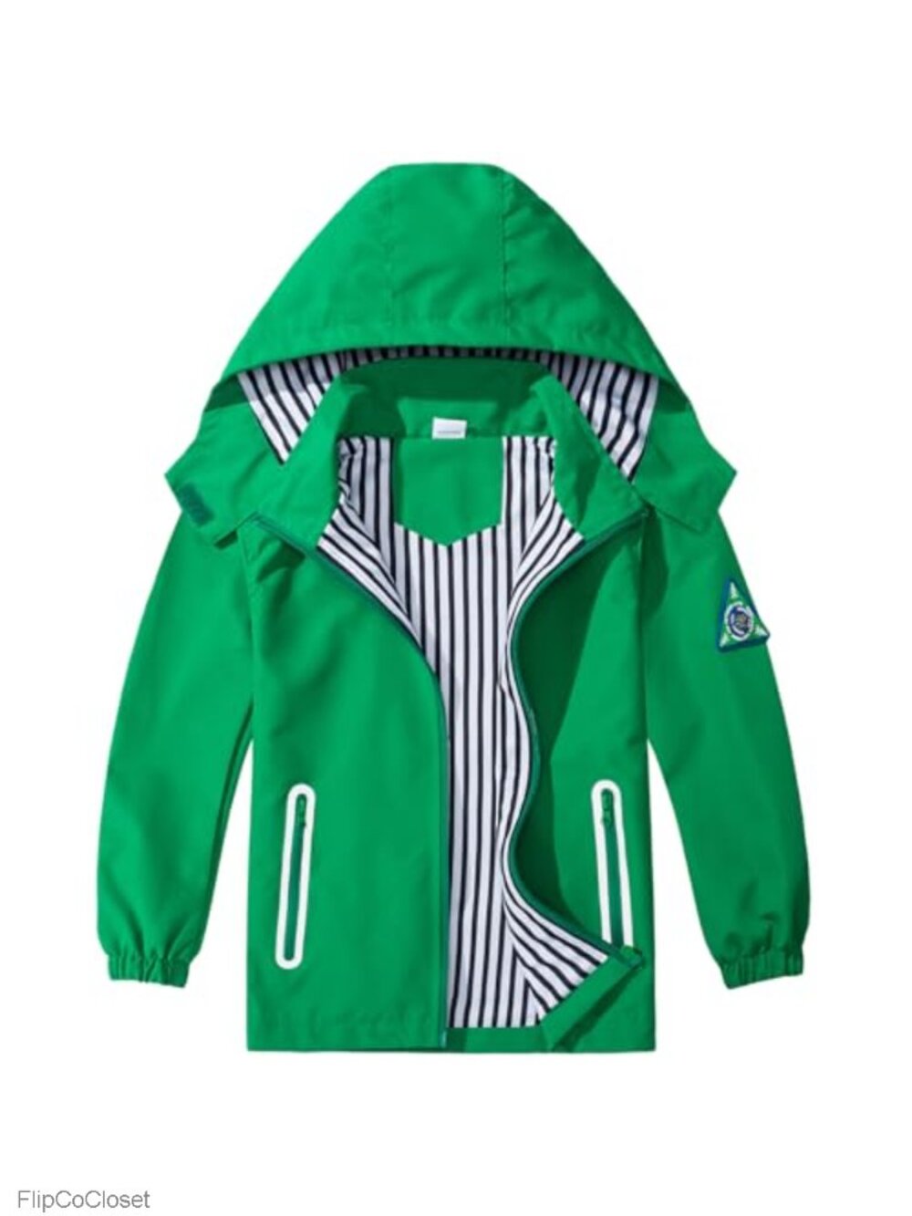 Toddler Boys Girls Waterproof Hooded Windbreaker Rain Jacket